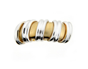 Yellow and white gold ring.