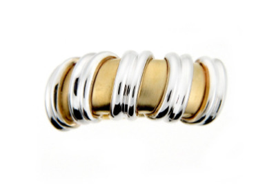 Yellow and white gold ring.