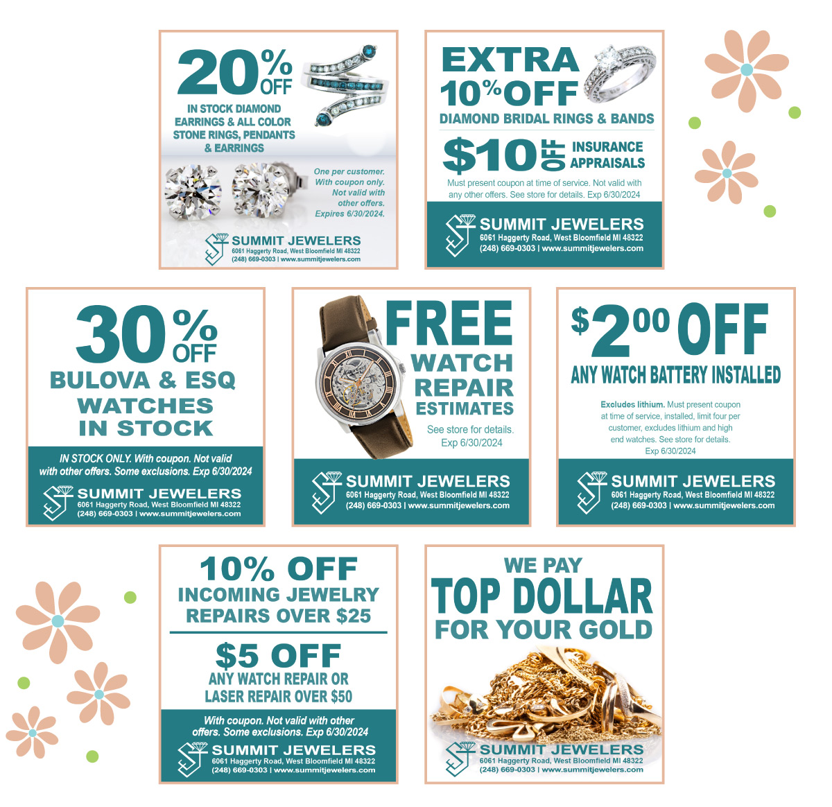 Summit Jewelers Coupons - May 2024 - text version below.